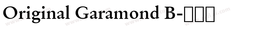 Original Garamond B字体转换